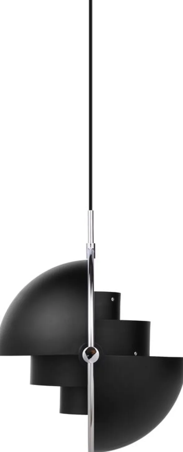 Multi-Lite Pendant (Base: Chrome, Shade: Black Semi Matt)