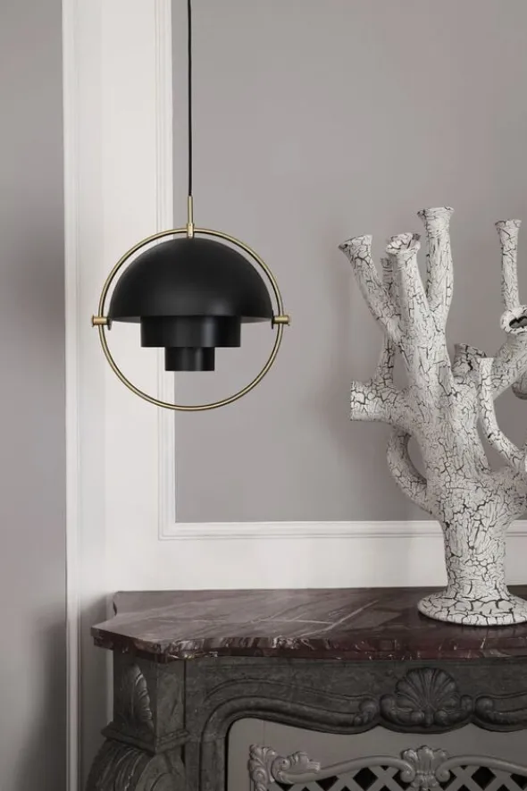 Multi-Lite Pendant (Base: Chrome, Shade: Black Semi Matt)