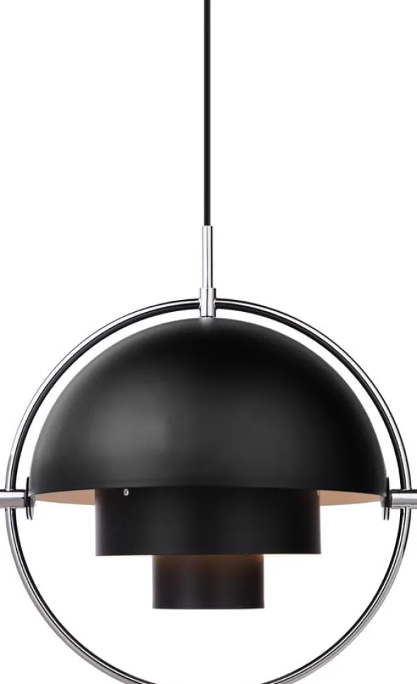 Multi-Lite Pendant (Base: Chrome, Shade: Black Semi Matt)