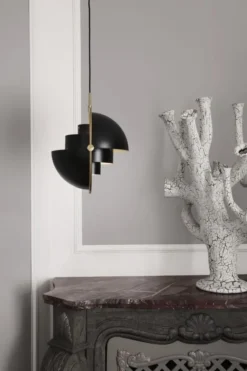 Multi-Lite Pendant (Base: Chrome, Shade: Black Semi Matt)