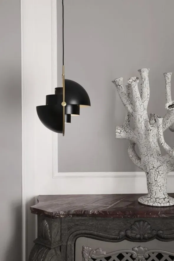 Multi-Lite Pendant (Base: Chrome, Shade: Black Semi Matt)