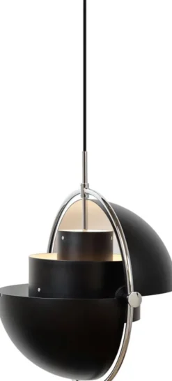 Multi-Lite Pendant (Base: Chrome, Shade: Black Semi Matt)