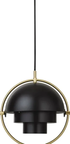 Multi-Lite Pendant - Small (Base: Brass, Shade: Black Semi Matt)