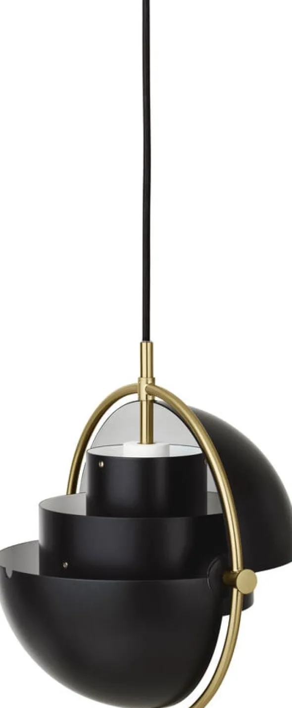 Multi-Lite Pendant - Small (Base: Brass, Shade: Black Semi Matt)