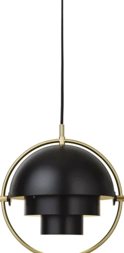 Multi-Lite Pendant - Small (Base: Brass, Shade: Black Semi Matt)