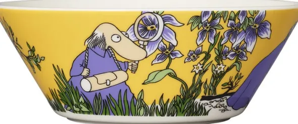 Mumi 15 cm skål Hemulen gul