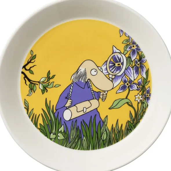 Mumi 19 cm tallerken Hemulen gul