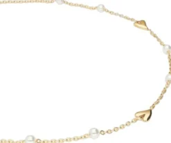 Necklace hearts & pearls