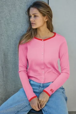 NMJUDY L/S CONTRAST CARDIGAN JRSFWD