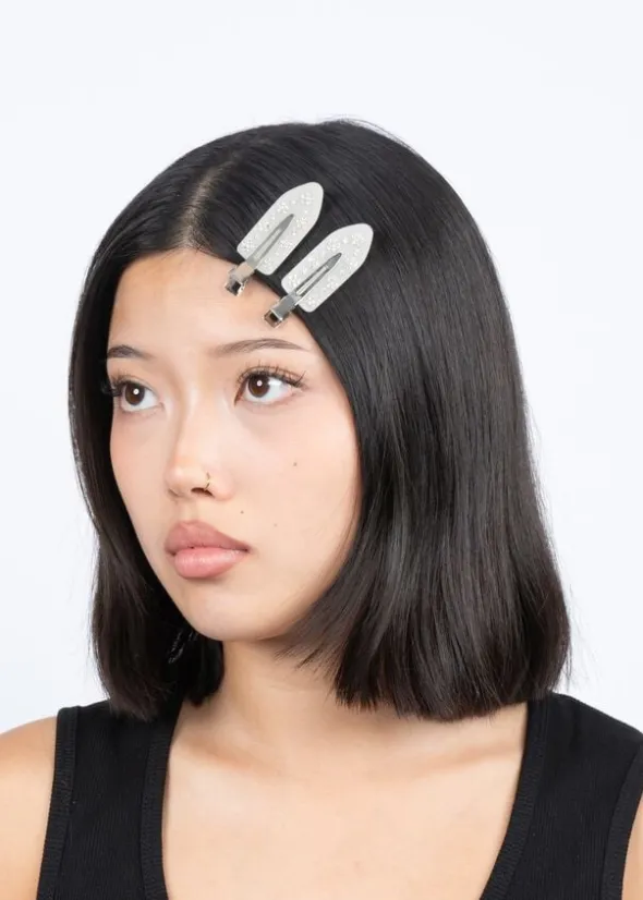 No Crease Flower Crystal Clips // 2