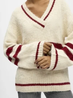 OBJJULINE L/S LO KNIT PULLOVER 140