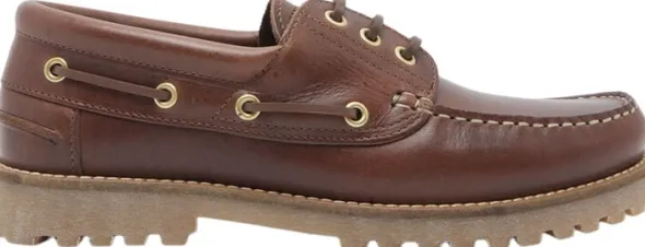 Ollie Boat Shoe - Brown Leather