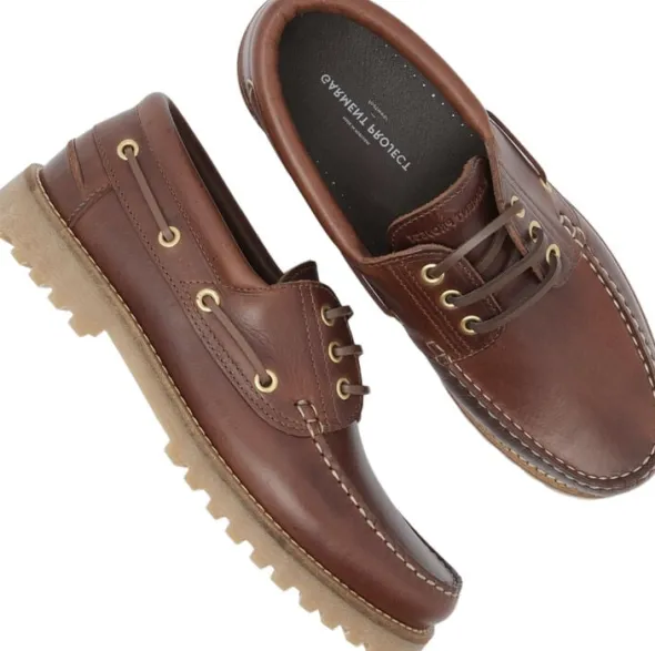 Ollie Boat Shoe - Brown Leather
