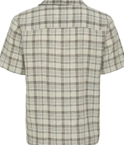 ONSCAIDEN LIFE CHECK LINEN BLEND SS
