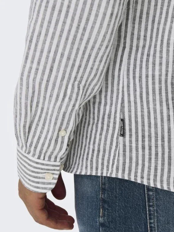ONSCAIDEN LIFE LS STRIPE LINEN 660