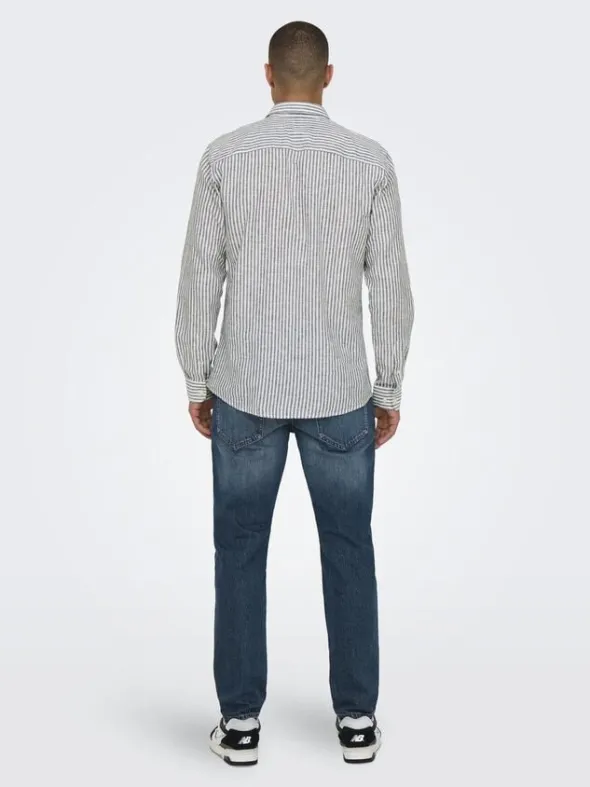 ONSCAIDEN LIFE LS STRIPE LINEN 660