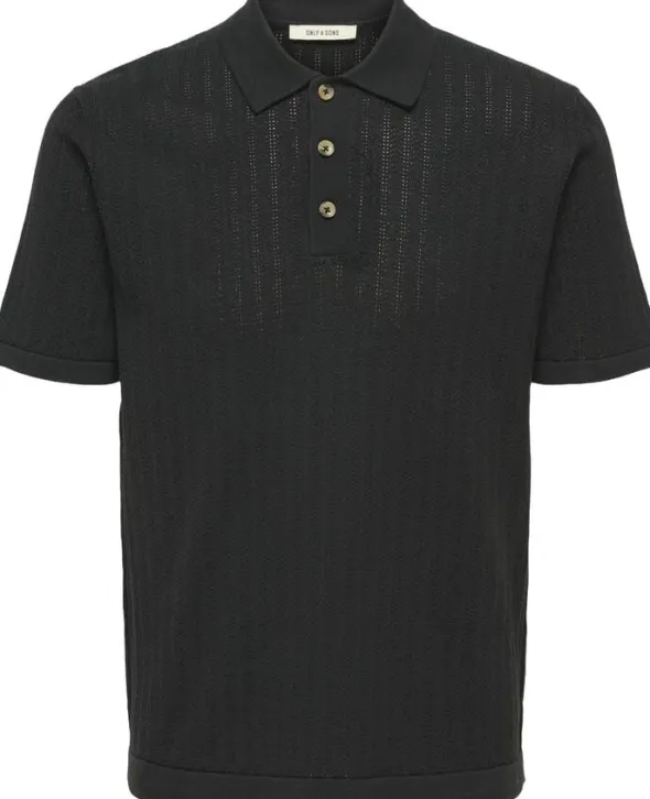 ONSMOON REG 12 SS POLO KNIT NOOS