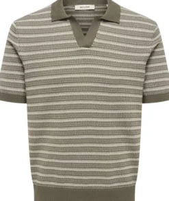 ONSTILO LIFE REG SS SPLIT NECK KNIT