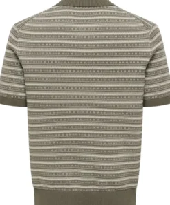 ONSTILO LIFE REG SS SPLIT NECK KNIT