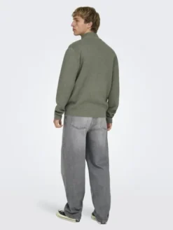 ONSTING LIFE REG HALF ZIP KNIT NOOS