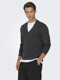 ONSTING LIFE REG LS CARDIGAN KNIT N