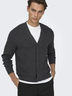 ONSTING LIFE REG LS CARDIGAN KNIT N
