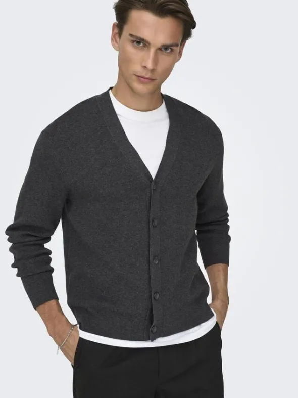 ONSTING LIFE REG LS CARDIGAN KNIT N