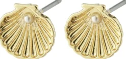 OPAL recycled seashell earrings gold-plated