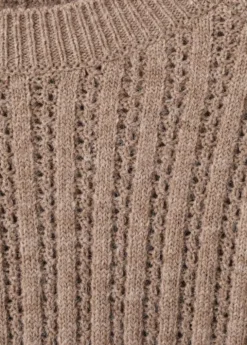 Openwork knit sweater