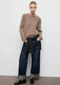 Openwork knit sweater