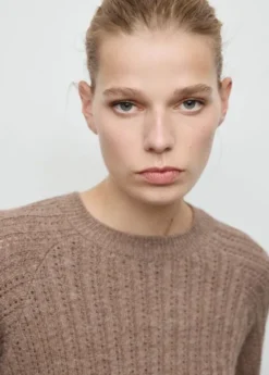 Openwork knit sweater