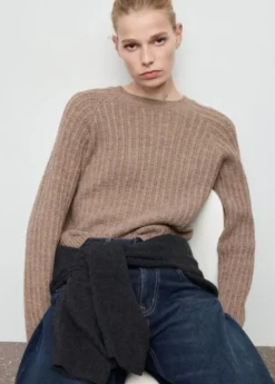 Openwork knit sweater