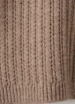 Openwork knit sweater