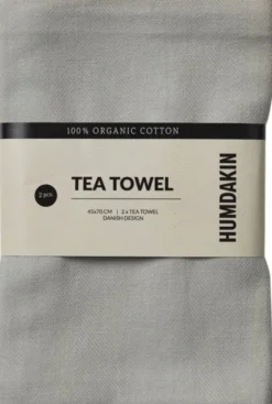 Organic tea towel 2 pack Stone