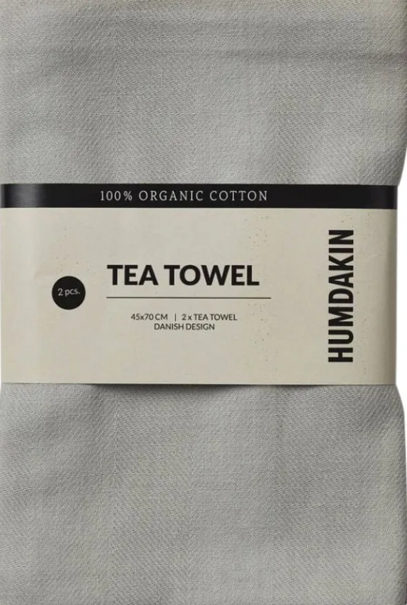 Organic tea towel 2 pack Stone