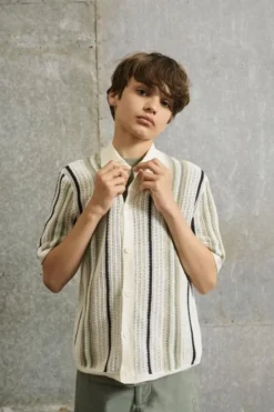 OSJLEON REG SS SHIRT KNT