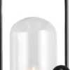 Outdoor Lantern set with glass dome, handle, candle 84005, remote