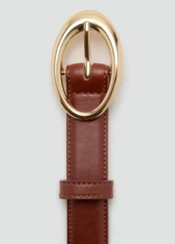 Oval buckle belt