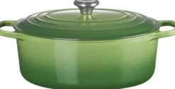 Oval støbejernsgryde 6,3 L Bamboo Green