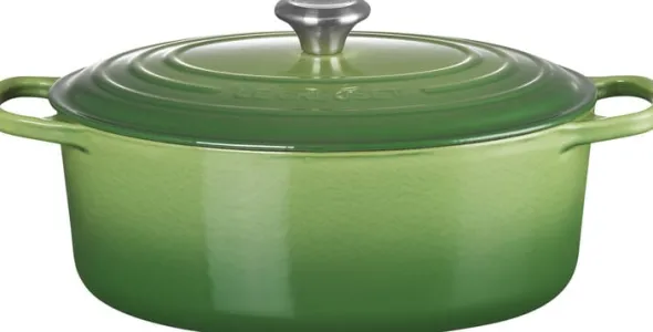 Oval støbejernsgryde 6,3 L Bamboo Green