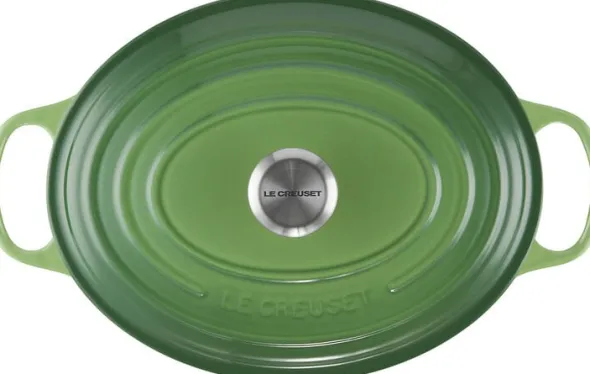 Oval støbejernsgryde 6,3 L Bamboo Green