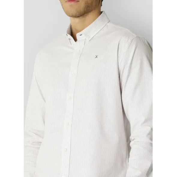 Oxford Stretch Stripe L/S