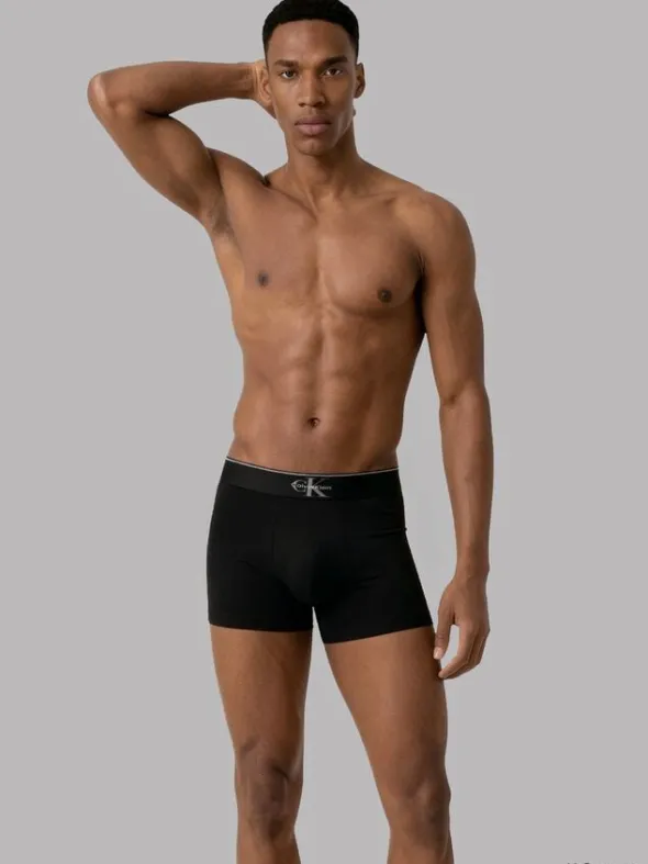 3-Pack Monogram Logo Waistband Trunks
