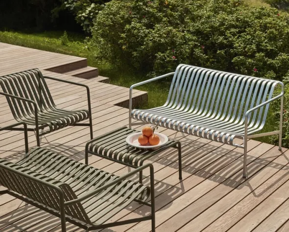 Palissade Ottoman-Olive powder coat