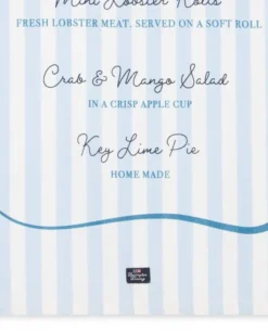 Party Menu Org Cotton Kitchen Towel