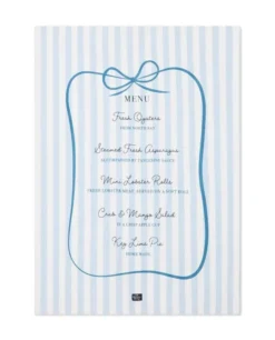 Party Menu Org Cotton Kitchen Towel