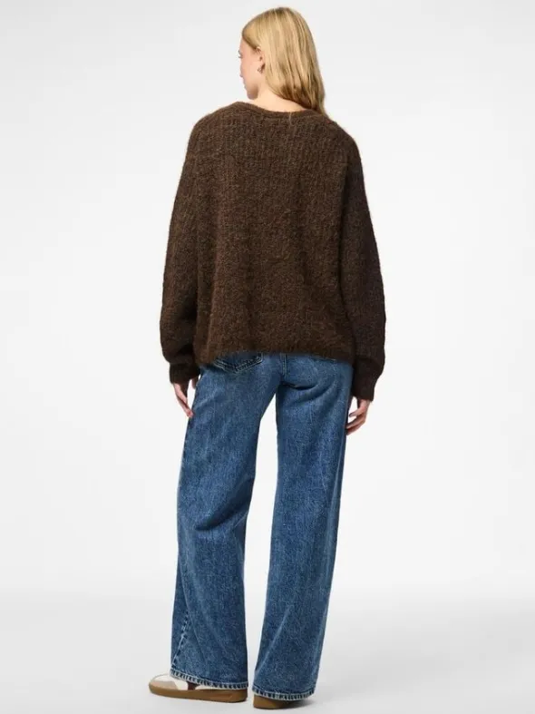 PCCLEO LS V-NECK KNIT CARDIGAN NOOS