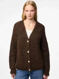 PCCLEO LS V-NECK KNIT CARDIGAN NOOS