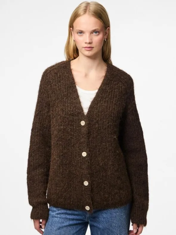 PCCLEO LS V-NECK KNIT CARDIGAN NOOS