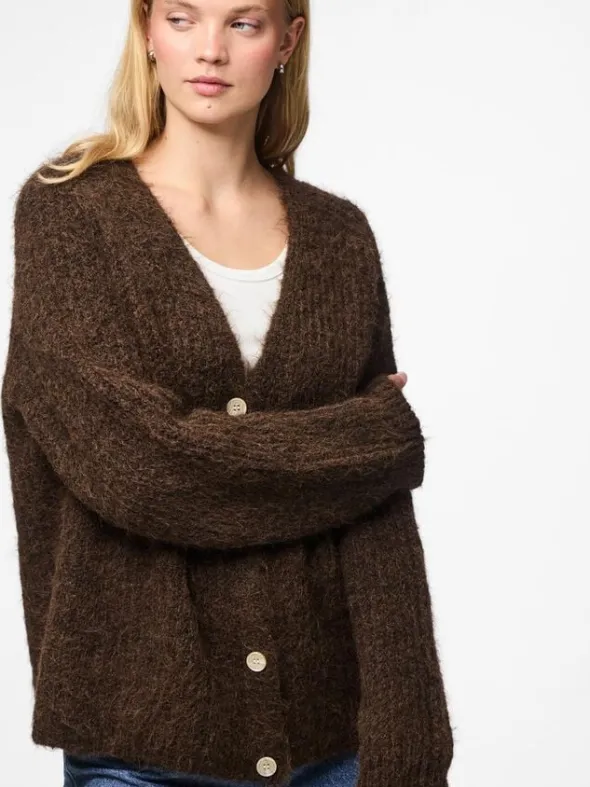 PCCLEO LS V-NECK KNIT CARDIGAN NOOS